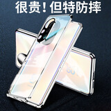 【前后全包】宏朗 华为nova8手机壳nova8pro保护套万磁王玻璃防摔手机套双面全包 nova8【8号色-银】 双面玻璃|全包防摔