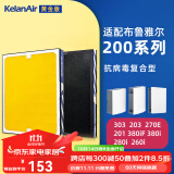 可蓝适配布鲁雅尔blueair空气净化器滤芯滤网 复合型/新国标/NGB 303+/303/270E/203除菌复合版