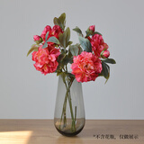 花点馨意仿真花高档牡丹花束室内客厅假花插花摆件仿生绢花 玫红色1支4755