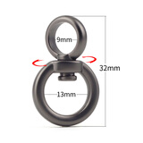 标车族 马蹄扣锌合金钥匙包钥匙套金属配件穿钉工字扣一字穿钉 螺丝扣 磨砂黑 8字万向节