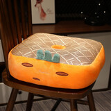 艺绒加厚坐垫夏季椅垫学车加高座垫四季通用办公室电脑椅屁垫软练车 胡萝卜款 40*40*13cm