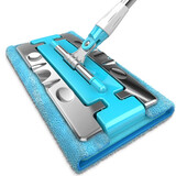 百洁世家不锈钢夹子平板拖把家用墩布平拖夹固式木地板拖把夹抹布拖布地拖 不锈钢夹（共一块布）配小刮刀