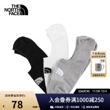 北面（The North Face）袜子中性款舒适透气三双装运动袜春季上新|7WI1 I69/黑色 L