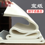 荣宝斋 安徽泾县日星宣纸 老师推荐书法专用纸毛笔书法练习国画文房四宝初学者批发生宣半生熟宣纸 四尺四开熟宣100张（老师推荐）