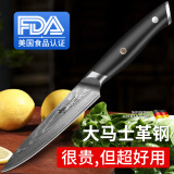 MAD SHARK德国进口大马士革菜刀家用切肉切片刀厨房锋利不锈钢日本厨师刀具 大马士革水果刀