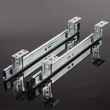 加厚电脑桌键盘托架滑道抽屉导轨二节滑轨吊装托盘支架轨道配件 菱固居 35CM长度35MM款式