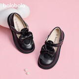 巴拉巴拉女童公主鞋宝宝小皮鞋文艺复古秋2024鞋子洋气蝴蝶结208324141007
