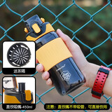 品家家品（PINKAH）运动水瓶户外健身便携水壶学生夏季水杯男士大容量直饮塑料杯女生 450ML魅影黑（直饮口）