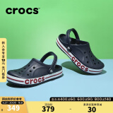 crocs卡骆驰洞洞鞋贝雅卡骆班轻便耐磨一脚蹬休闲鞋|205089 深蓝/辣椒红-4CC 41/42(260mm)