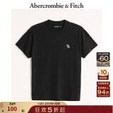 ABERCROMBIE & FITCH男装女装情侣装 经典小麋鹿圆领宽松短袖黑色多色T恤KI124-9135 黑色 S  (175/92A)