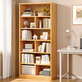 悦美妙书架简约落地书柜收纳一体多层储物柜置物架角落窄缝转角简易架子 【分格】松木色60*24*179cm