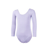 三沙（Sansha）儿童芭蕾舞蹈服长袖练功服纯色芭蕾舞演出连体服Y4552CK/F浅紫XL
