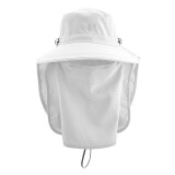 美国Coolibar 360度防护防晒帽 面罩可拆 02365 白色 均码