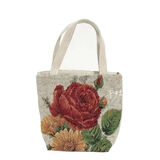 脆团帆布包蝴蝶双面刺绣民族风新款手机包钥匙包手提包手拎外出包加厚 牡丹小款【尺寸高18*20】