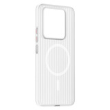 柯鑫（KEXIN）防滑肤感小米14手机壳新款15U瓦楞条纹磁吸充电15SPro超薄散热磨砂适用小米13pro高级感硬壳14男 【白色防滑条】透白瓦楞纹（内置磁吸） 小米 14