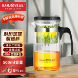 金灶（KAMJOVE） 飘逸杯茶道杯玻璃茶壶泡茶壶茶具玲珑杯泡茶器茶壶玻璃壶花茶壶 TP-160（500ml）