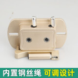 凯顿手摇器升降晾衣架手动晒衣架配件手柄双杆式通用阳台摇把大全凉衣 香槟金 回型（10.3-14CM可调