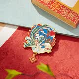 欧利文高端珐琅工艺冰箱贴磁铁吸贴装饰画个性创意电脑展示板贴膜网红毕业季礼物中国风瑞兽 凤凰