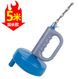 七个工匠 管道下水道疏通器通马桶厕所神器工具水管异物夹堵塞四爪取物钩 5米手摇疏通器