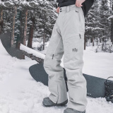 AWKA单板滑雪裤女款男防风防水3L滑雪服裤子棉保暖滑雪服裤子 白色 S