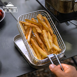 CAMPINGMOON柯曼泄压饭盒户外野餐露营氧化铝多功能大号饭盒科曼S2013 【S-1218】不锈钢炸网