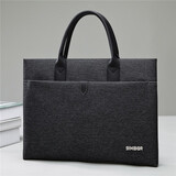 斯莫尔（SIMOER）SL-538黑色横款公文包男事务包手提包 防水商务包文件夹手提袋文件袋定制联系客服