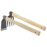 金田 小锄头耙子农用园林园艺工具户外钓鱼除锄草种菜短木柄农具开荒 小锄头耙子二件套