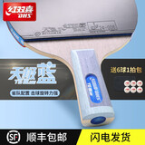 红双喜乒乓球拍专业狂飙3双面反胶碳素底板8星9星天极蓝乒乓球拍单拍 天极蓝 短柄直拍【天弓+天极】