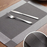 茉语欣洁 餐桌垫隔热垫餐盘垫简约酒店西餐垫餐布茶垫 对角银色