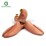 CEDAR GREEN雪松木鞋撑鞋楦实木撑鞋器扩鞋器撑大器皮鞋定型防皱除味可调节 雪松木原木金色扣36码