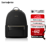 新秀丽（Samsonite）双肩包电脑包13英寸女背包学生书包通勤商务休闲旅行 TQ4 黑色