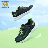 Skechers斯凯奇童鞋儿童运动鞋新款夏季易弯折男女童透气网鞋405238L 男童/黑色/柠檬色/BKLM 32