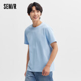 森马[纯棉]T恤男夏简约通勤休闲短袖上衣纯色圆领t恤109924100101