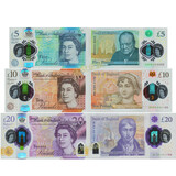 欧洲-英国钱币塑料钞全新UNC 伊丽莎白二世 仅供收藏 3张全套（5-20英镑）