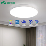 雷士（NVC） LED吸顶灯 卧室灯阳台走廊过道高显色三防一体快装封闭设计灯具 IP40防蚊虫-24瓦白光【白色】