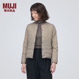 无印良品（MUJI） 女式 轻量羽绒便携式无领夹克 羽绒服女款冬季24年冬女装 轻薄 浅米色 M (160/84A)