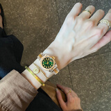 劳力士（ROLEX）【二手99新】劳力士日志型系列女表68273表径31mm自动机械18K黄金后镶钻石后改装盘圈二手腕表七夕礼物 31mm祖母绿镶钻