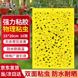 花沃里双面粘虫板10张15*20cm 捕虫板诱虫板黄色沾虫黏虫驱虫果蝇粘板