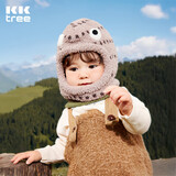 Kocotreekk树儿童帽子保暖防风加厚软糯毛线男女童套头帽户外卡通