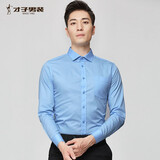 才子（TRIES）【易打理】男装长袖衬衫男春夏休闲轻正装男士商务绅士衬衣男 浅蓝色 L 39(170/88A)