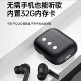 卢登蓝牙耳机可插卡带内存tws双耳真无线运动跑步可存歌曲mp3一体式32G可切模式文件定制音乐入耳式 自带32G内存可定制歌曲【黑色】