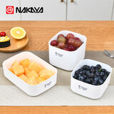 NAKAYA日本进口保鲜盒塑料密封盒食品级冰箱收纳冷藏盒微波炉加热耐高温 2000ml