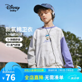 迪士尼（DISNEY）童装儿童男童圆领针织卫衣易去污棉质打底上衣24春DB411EE08紫100