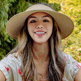 SUNDAY AFTERNOONS成人女士日常空顶大檐蝴蝶结防晒帽子太阳帽遮阳草帽可卷起收纳 自然色 成人均码