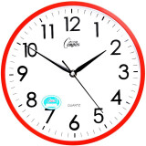 康巴丝（COMPAS）挂钟 创意简约钟表客厅石英钟表挂墙卧室时钟 c2855 红色