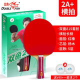 双鱼（DOUBLE FISH） 乒乓球拍初学者成品拍双面反胶皮套装快攻型学生业余训练乒乓拍 横拍 2A+横拍（单）含2球