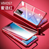 廷珊 适用于vivos9手机壳vivo镜头全包保护套5g版s9双面玻璃金属网红磁吸防摔男女s9e外壳 vivo S9红色【镜头全包】双面升级钢化玻璃