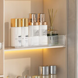 家佰利浴室镜柜内收纳盒亚克力卫生间洗漱台镜柜挡板防掉落化妆品置物架 镜柜L型隔板-20CM【无痕贴安装】