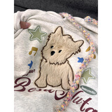 灿图韩系慵懒风连帽卫衣女装秋冬季加绒运动外套小个子宽松休闲上衣服 浅灰色【薄款】 XL