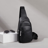 红蜻蜓（RED DRAGONFLY）头层牛皮包包男包单肩斜挎胸包大容量送男友爸爸生日礼物